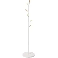 5 Five 83703 Metal Coat Rack 6 Hangers Blanc