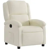vidaXL Fauteuil relax crème velours