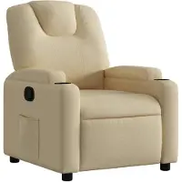vidaXL Fauteuil relax Tissu Crème