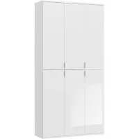 Ebuy24 ProjektX armoire de rangement 6 portes blanche.