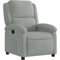 vidaXL Fauteuil relax gris clair velours