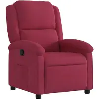 vidaXL Fauteuil relax vin rouge velours