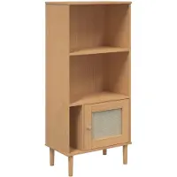 vidaXL Bibliothèque SENJA aspect de rotin marron bois massif de pin