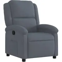 vidaXL Fauteuil relax gris foncé velours