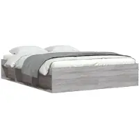 vidaXL Cadre de lit gris Sonoma 160x200 cm