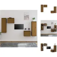 vidaXL Armoires TV 4 pcs. Pin massif brun miel - Meubles TV