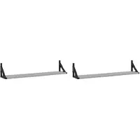 vidaXL Étagères murales 2pcs Sonoma gris 80x15x15,5 cm Bois ingénierie