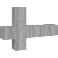vidaXL Ensemble de meubles TV 3 pièces Gris Sonoma Bois composite
