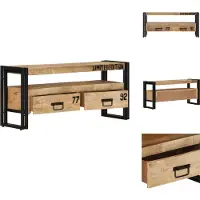 vidaXL Armoire TV 100x30x45 cm Mango Massif - Meuble TV