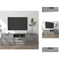 vidaXL Armoire TV Gris Sonoma 140x35x40 cm Bois composite - Meuble TV