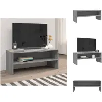 vidaXL Armoire TV Gris Sonoma 100x40x40 cm Bois composite - Meuble TV