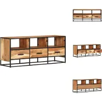 vidaXL Armoire TV 110x30x45 cm en bois massif d'acacia - Meuble TV