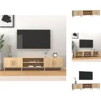 vidaXL Armoire TV Chêne Sonoma 180x31,5x40 cm Bois composite - Meuble TV