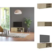 vidaXL Armoire TV Chêne Sonoma 120x34x37 cm Bois composite - Meuble TV