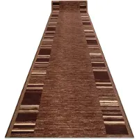 Rugsx TAPIS DE COULOIR antidérapant ADAGIO marron 57x120 cm