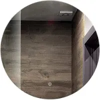 Mirlux Miroir de salle de bain avec éclairage LED - Miroir mural rond - Miroir de douche anti-condensation - Noir mat