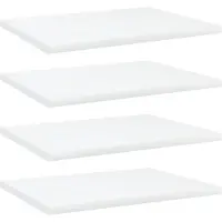 vidaXL Panneaux de bibliothèque 4 pcs blanc bois d’ingénierie