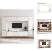 vidaXL Armoires TV 8 pcs. Blanc Pin massif - Meubles TV