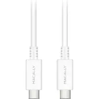 Macally UCUC6, Câble de charge USB-C vers USB-C, 180 cm, blanc