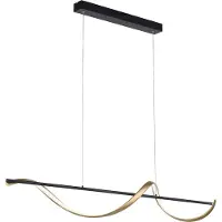 Q-SMART-HOME Q - Moderne Lampe à suspension chic I Lampe à suspension I gris foncé avec or I laiton incl. LED dimmable en Kelvin - Marianne Dimmer I Dimmable I Salon I Chambre à coucher - Aluminium O