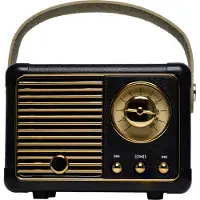 Denver Boîte radio vintage en bronze noir - BTP-203B - Max 30 W