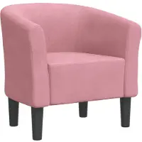 vidaXL Chaise cabriolet rose velours