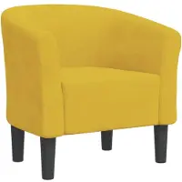 vidaXL Chaise cabriolet jaune velours