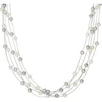 Valero Pearls Chaîne argent / blanc perle
