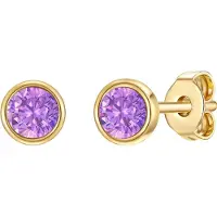 Glanzstücke Boucles d'oreilles jaune d'or / violet