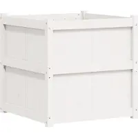 vidaXL Jardinière blanc 70x70x70 cm bois de pin massif