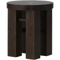 Normann Copenhagen Tabouret/table d'appoint Fyr marron foncé