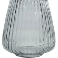 Point-Virgule Vase en verre bleu d17.7 h18cm