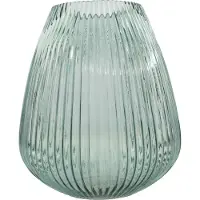Point-Virgule Vase en verre vert d24.5 h28cm