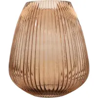 Point-Virgule Vase en verre moka d24.5 h28cm
