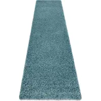 Rugsx Tapis, le tapis de couloir SOFFI shaggy 5cm bleu - pour la cuisine, l'antichambre, le couloir 60x250 cm