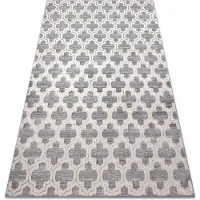 Rugsx Tapis CORE W6764 Trèfle marocain Trellis - structurel, deux niveaux de molleton, gris / crème 80x150 cm