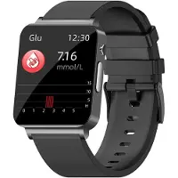 INF Montre intelligente avec ECG, pouls, oxygène sanguin, moniteur de sommeil Black