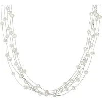 Valero Pearls Chaîne argent / blanc perle