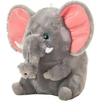 Bigbuy Éléphant en peluche « Marian » aux yeux pailletés - environ 45 cm