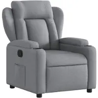 vidaXL Fauteuil relax gris clair Tissu