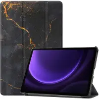 IMoshion Coque tablette Design Trifold pour Samsung Galaxy Tab S9 11.0 pouces / S10 Lite / S10 FE / S9 FE 10.9 pouces - Black Marble