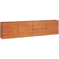 vidaXL Lit surélevé rouillé 320x40x77 cm acier corten