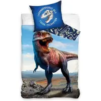 Dymo Tyrannosaurus Rex Sengetøj 140 x 200 cm, 100 pour cent bomuld (200 x 140 cm)