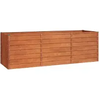 vidaXL Lit surélevé Rouillé 240x80x77 cm Acier Corten