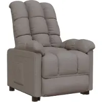 vidaXL Fauteuil relax Taupe Tissu
