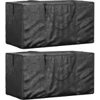 vidaXL Sacs de rangement pour coussins de jardin 2 pcs noir