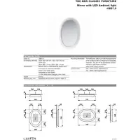 Laufen The New Classic miroir LED, céramique saphir, 700x500mm, H4060700850001