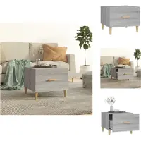 vidaXL Table basse Gris Sonoma 50x50x40 cm Bois composite - Tables basses