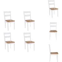vidaXL Chaises de salle à manger 4 pcs. Blanc Hévéa Massif - Chaises de salle à manger