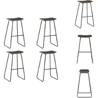 vidaXL Tabouret de bar 4 pcs noir similicuir - Tabouret de bar